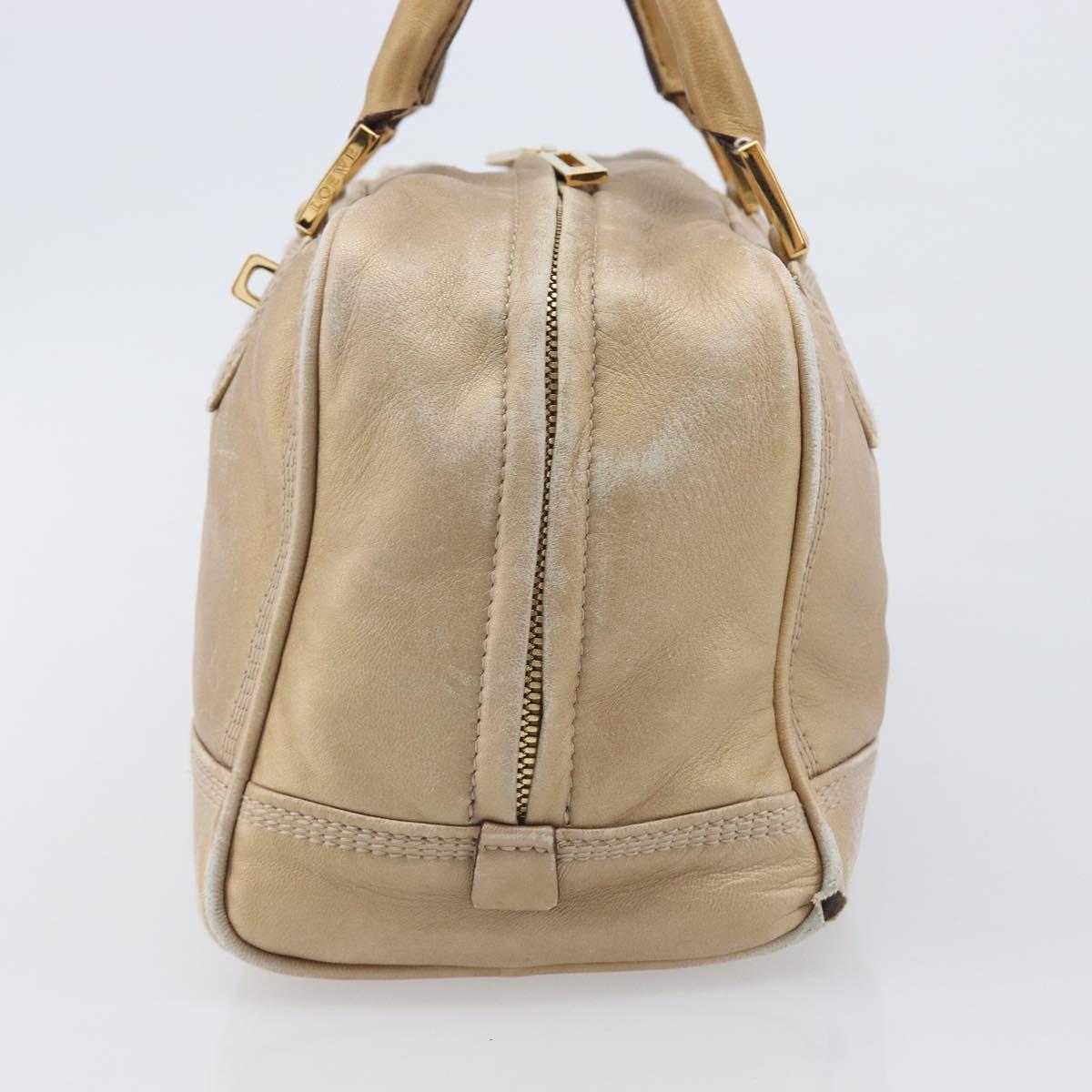 LOEWE Amazona 28 Hand Bag Leather Gold Auth BA16120 - Jerrillo image 3