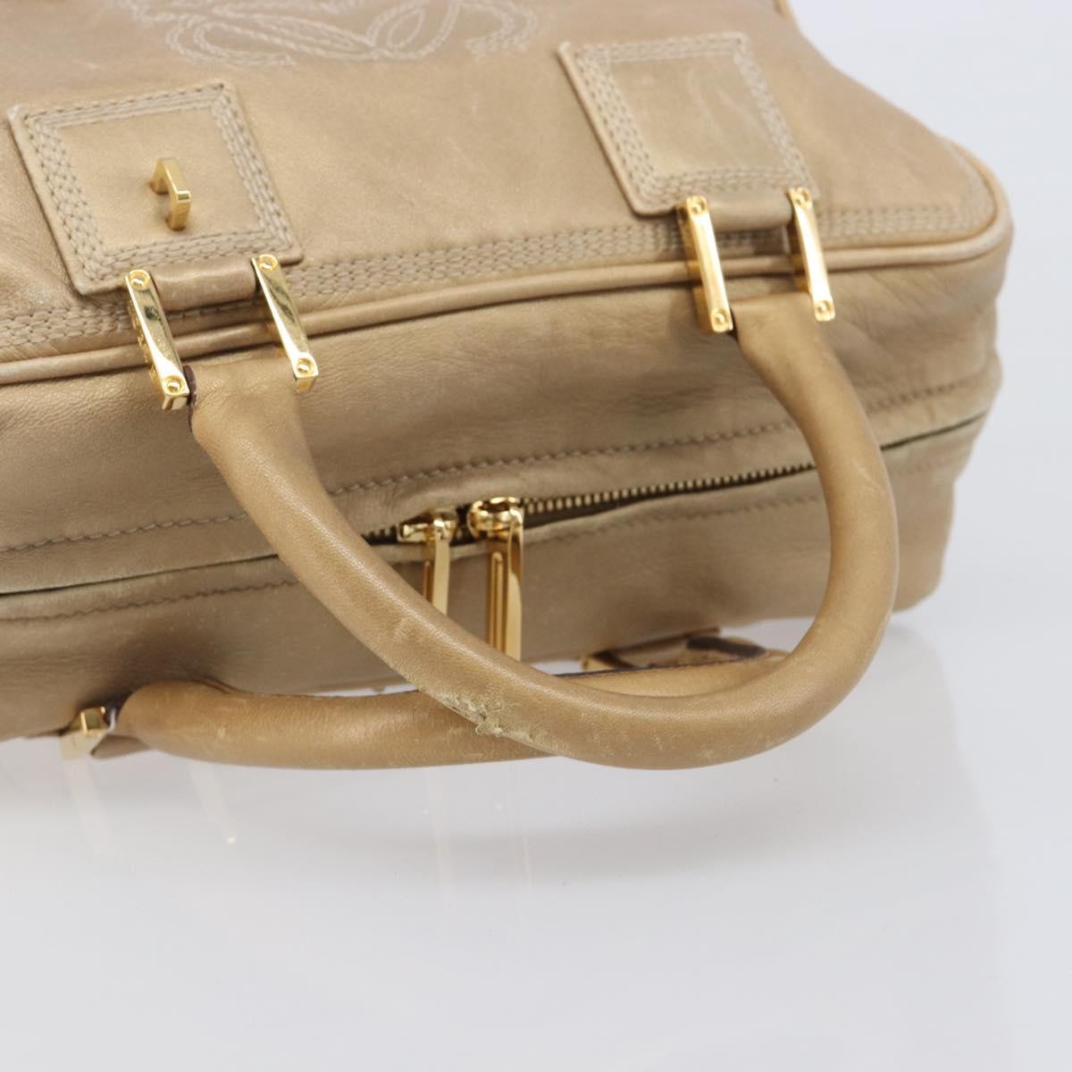 LOEWE Amazona 28 Hand Bag Leather Gold Auth BA16120 - Jerrillo image 7