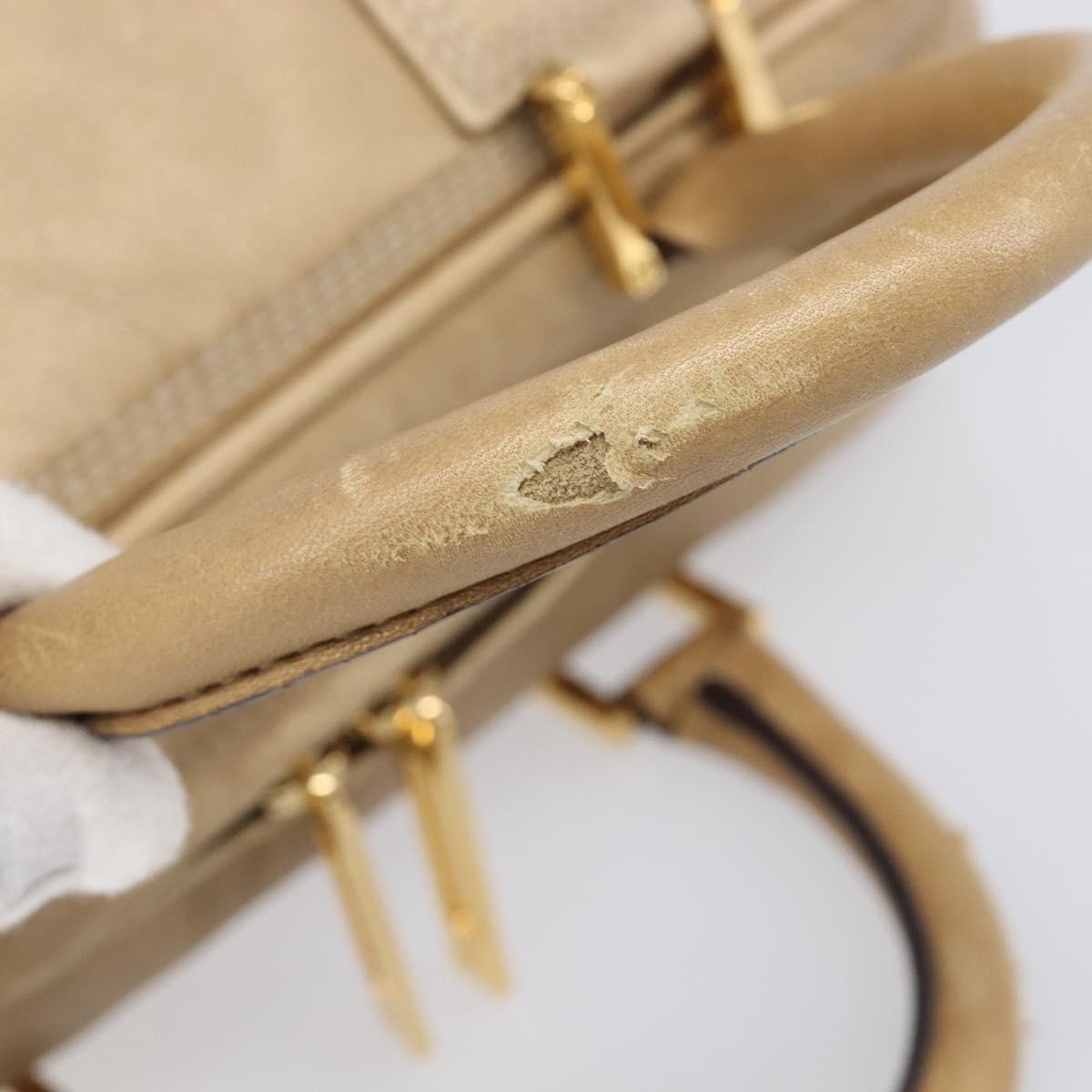 LOEWE Amazona 28 Hand Bag Leather Gold Auth BA16120 - Jerrillo image 8