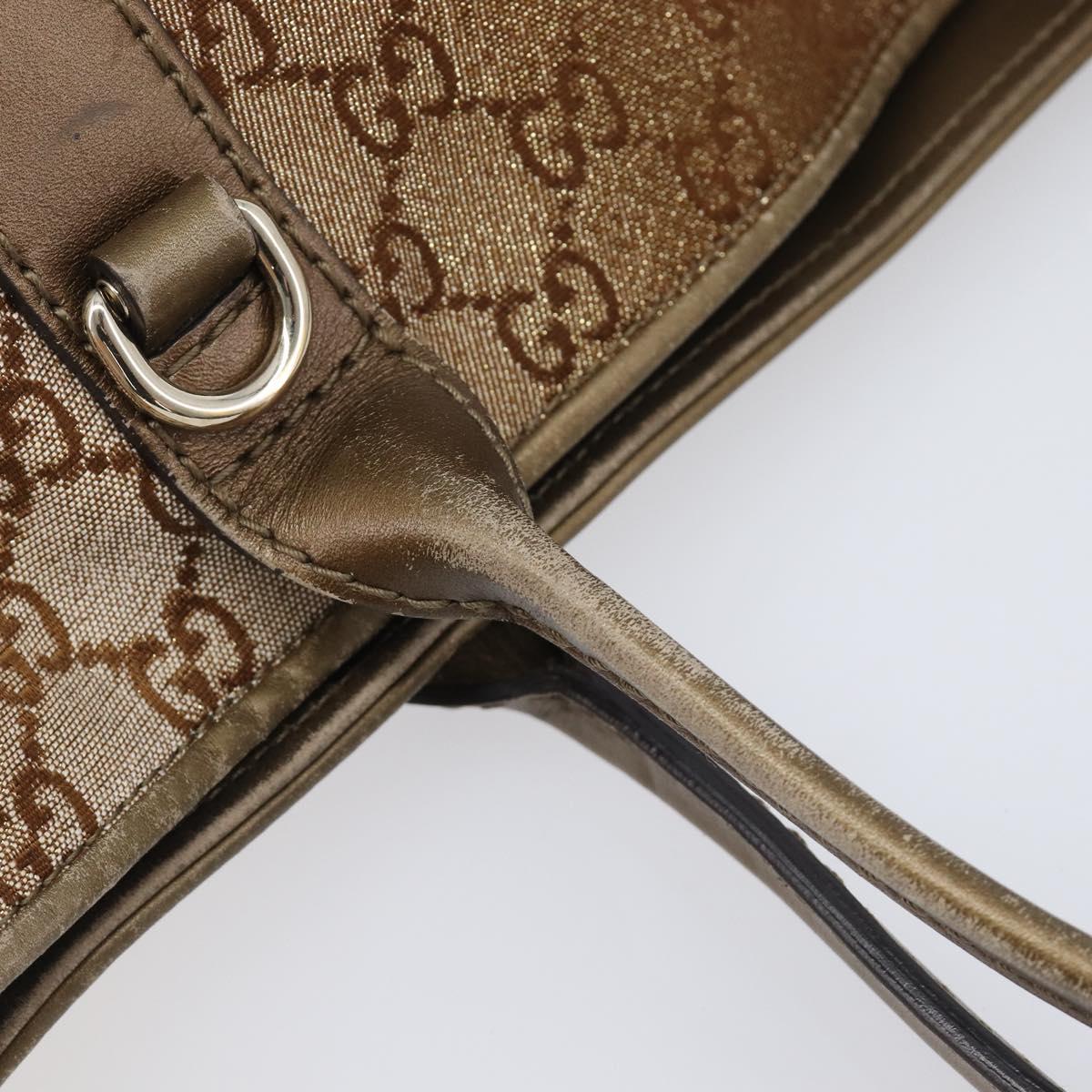 GUCCI GG Canvas Tote Bag Beige Gold 269956 Auth BA16448 - Jerrillo image 8