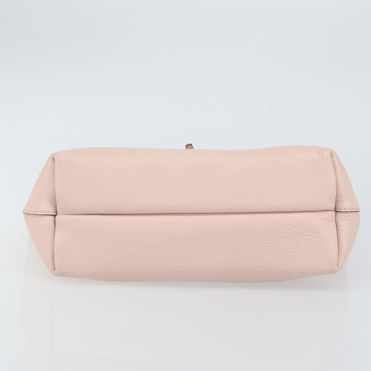 Salvatore Ferragamo Gancini Tote Bag Leather Pink Gold Auth BA9328 - Jerrillo image 5