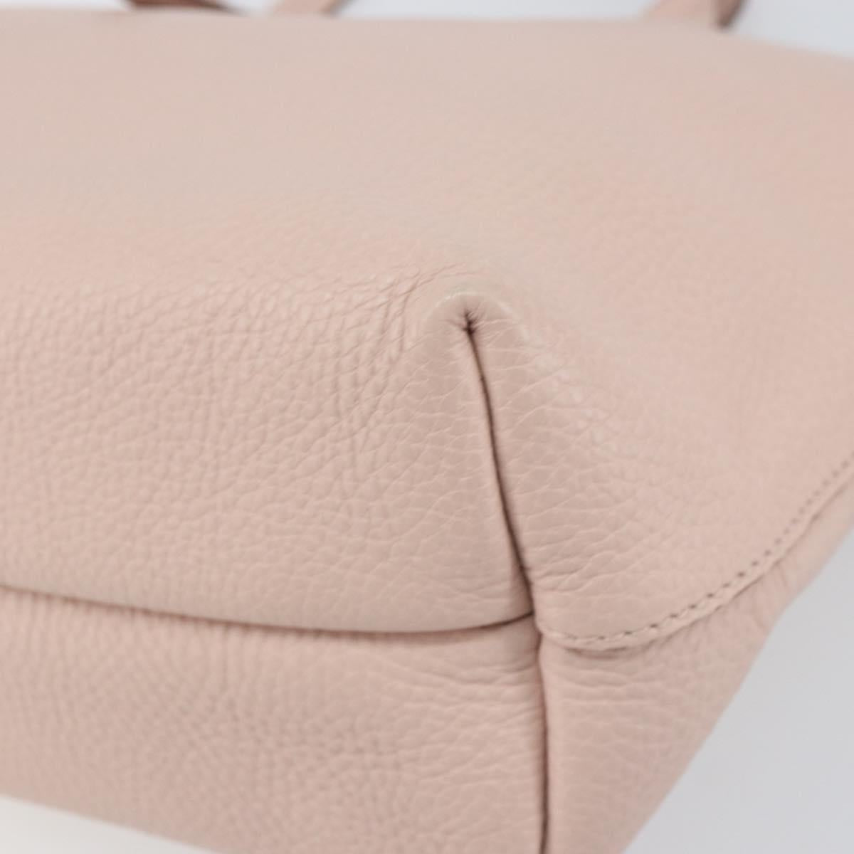 Salvatore Ferragamo Gancini Tote Bag Leather Pink Gold Auth BA9328 - Jerrillo image 9