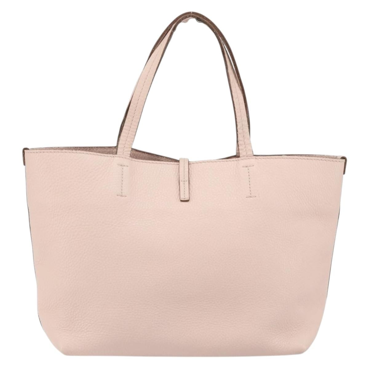 Salvatore Ferragamo Gancini Tote Bag Leather Pink Gold Auth BA9328 - Jerrillo image 2