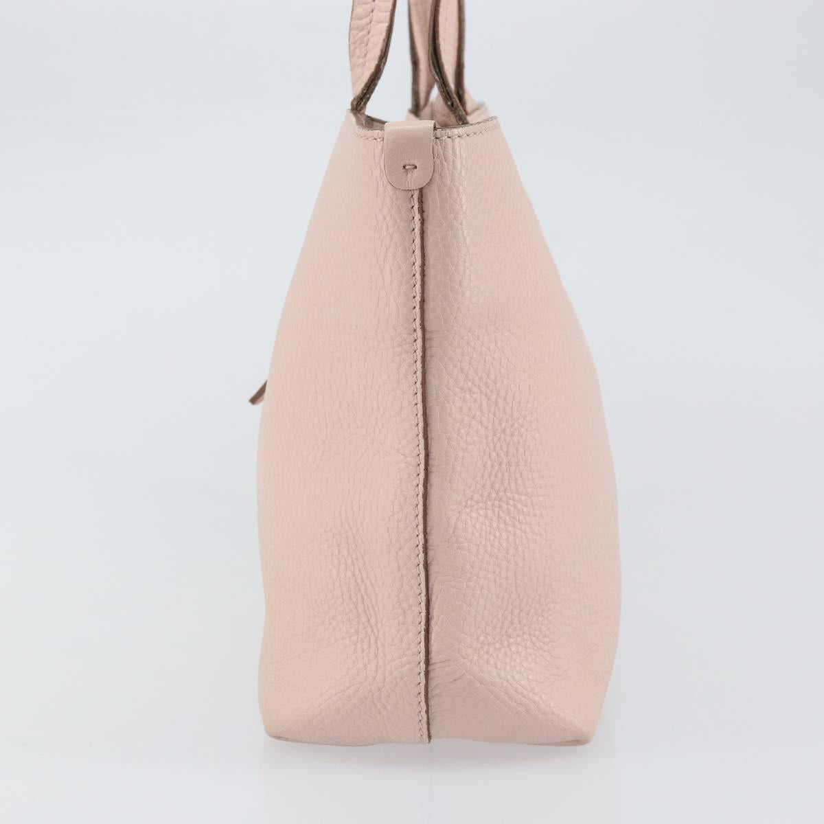 Salvatore Ferragamo Gancini Tote Bag Leather Pink Gold Auth BA9328 - Jerrillo image 3