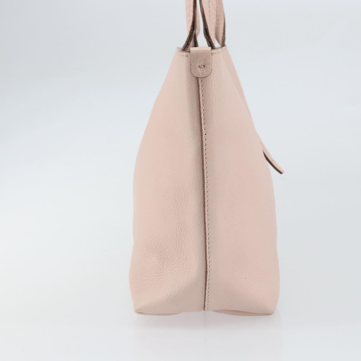 Salvatore Ferragamo Gancini Tote Bag Leather Pink Gold Auth BA9328 - Jerrillo image 4