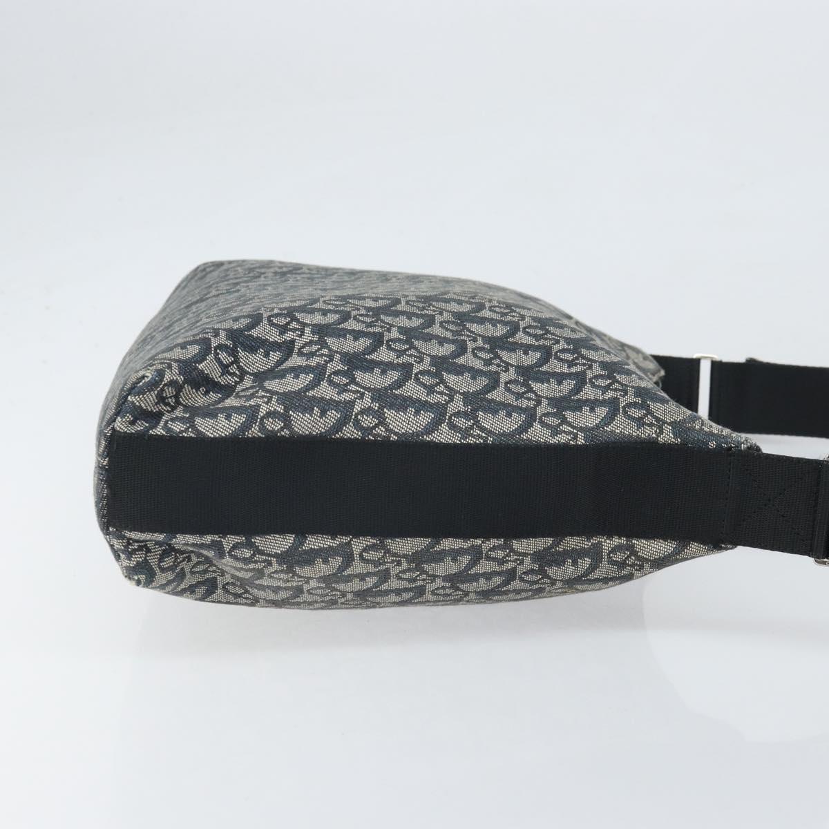 Christian Dior Trotter Canvas Shoulder Bag Navy Silver Auth bs33269 - Jerrillo image 3