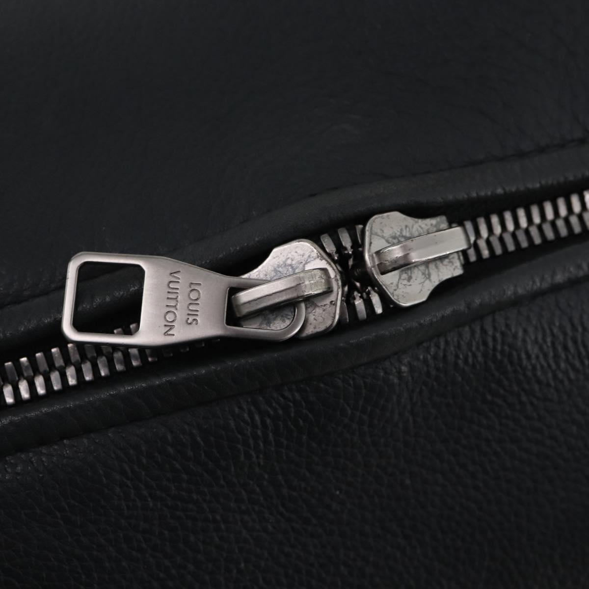 LOUIS VUITTON Boston Bag Taurillon ClemenceLeather 2way Black LV Auth bs34310 - Jerrillo image 10