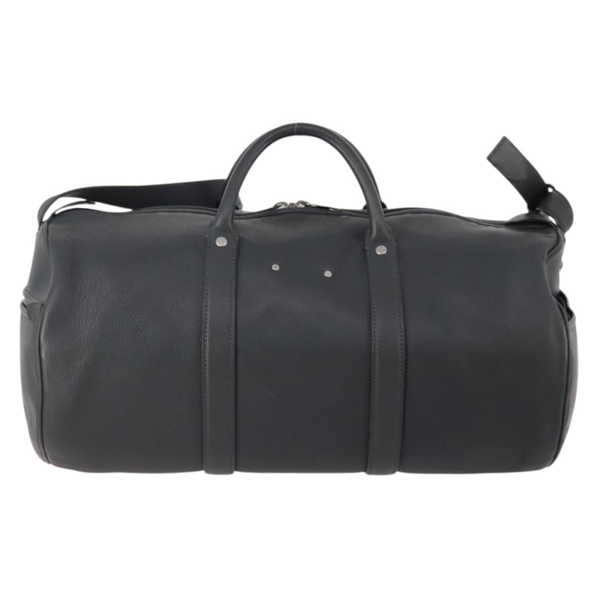 LOUIS VUITTON Boston Bag Taurillon ClemenceLeather 2way Black LV Auth bs34310 - Jerrillo image 2