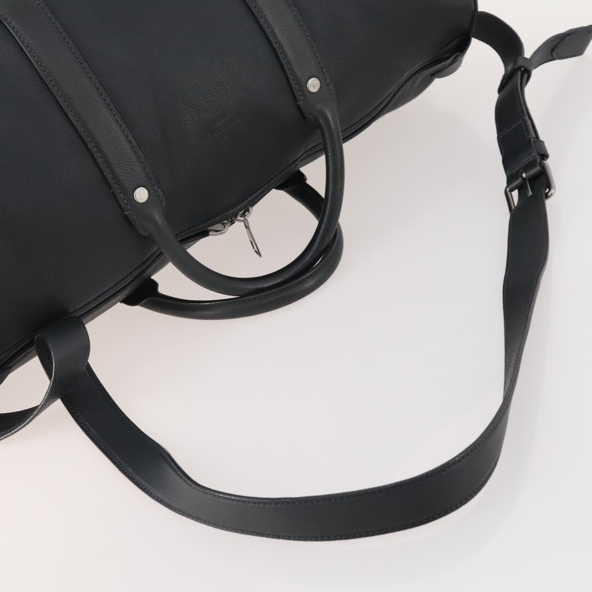 LOUIS VUITTON Boston Bag Taurillon ClemenceLeather 2way Black LV Auth bs34310 - Jerrillo image 7