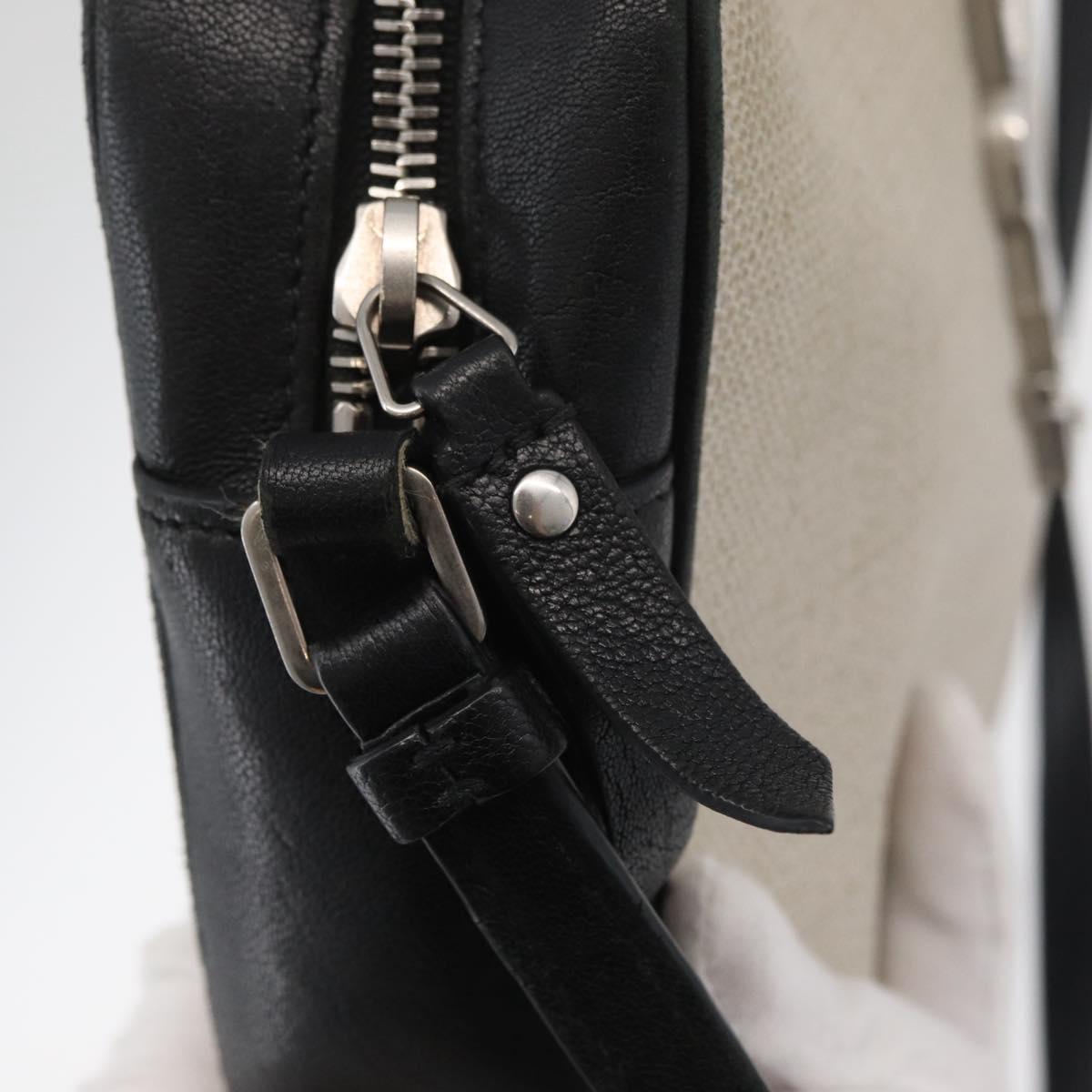 SAINT LAURENT Shoulder Bag Coated Canvas Silver Beige Auth bs35257 - Jerrillo image 10