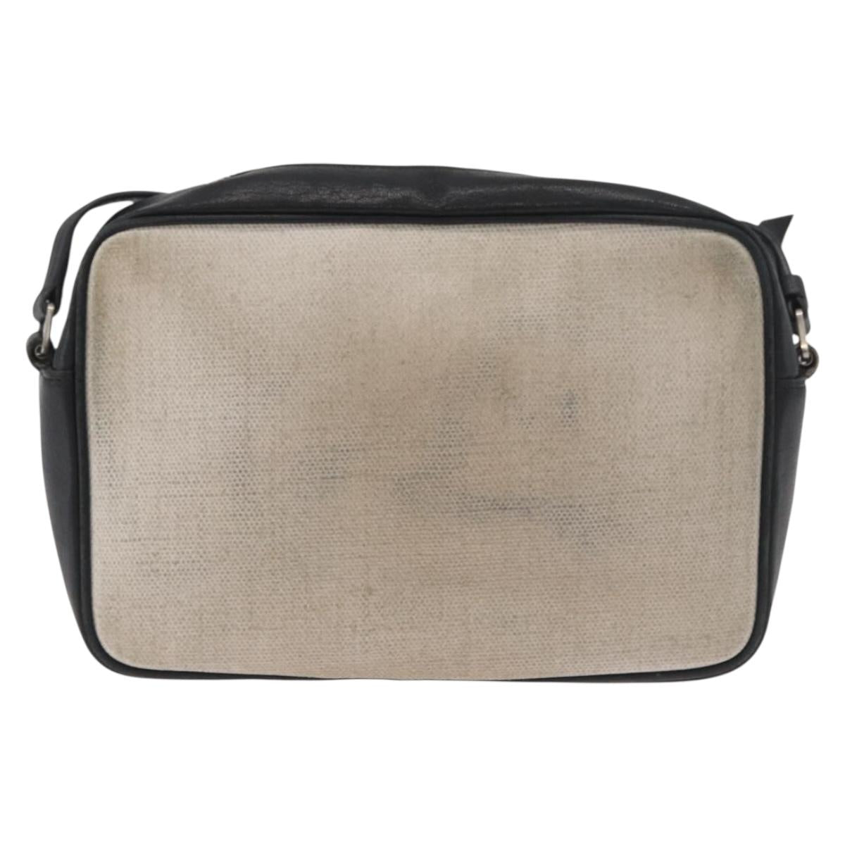 SAINT LAURENT Shoulder Bag Coated Canvas Silver Beige Auth bs35257 - Jerrillo image 2