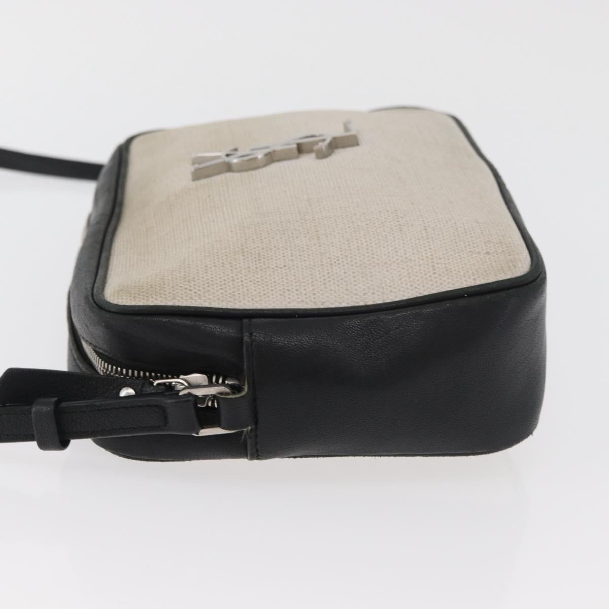 SAINT LAURENT Shoulder Bag Coated Canvas Silver Beige Auth bs35257 - Jerrillo image 5