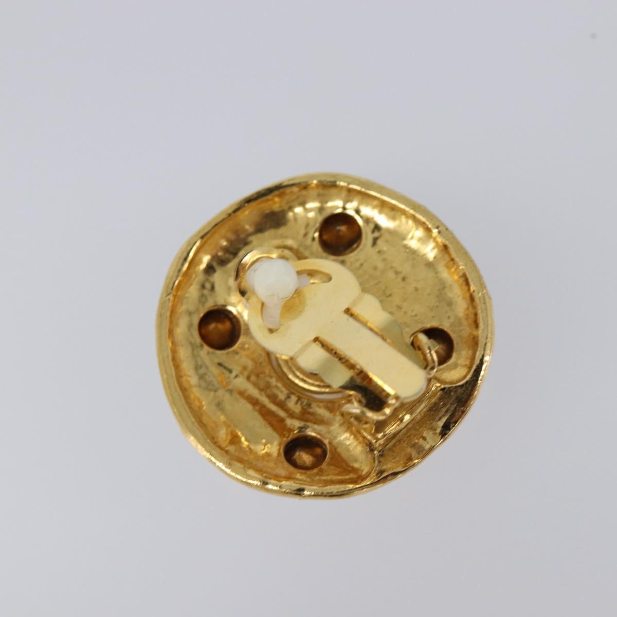 CHANEL Earring Metal Gold Tone White CC Auth bs37230 - Jerrillo image 9