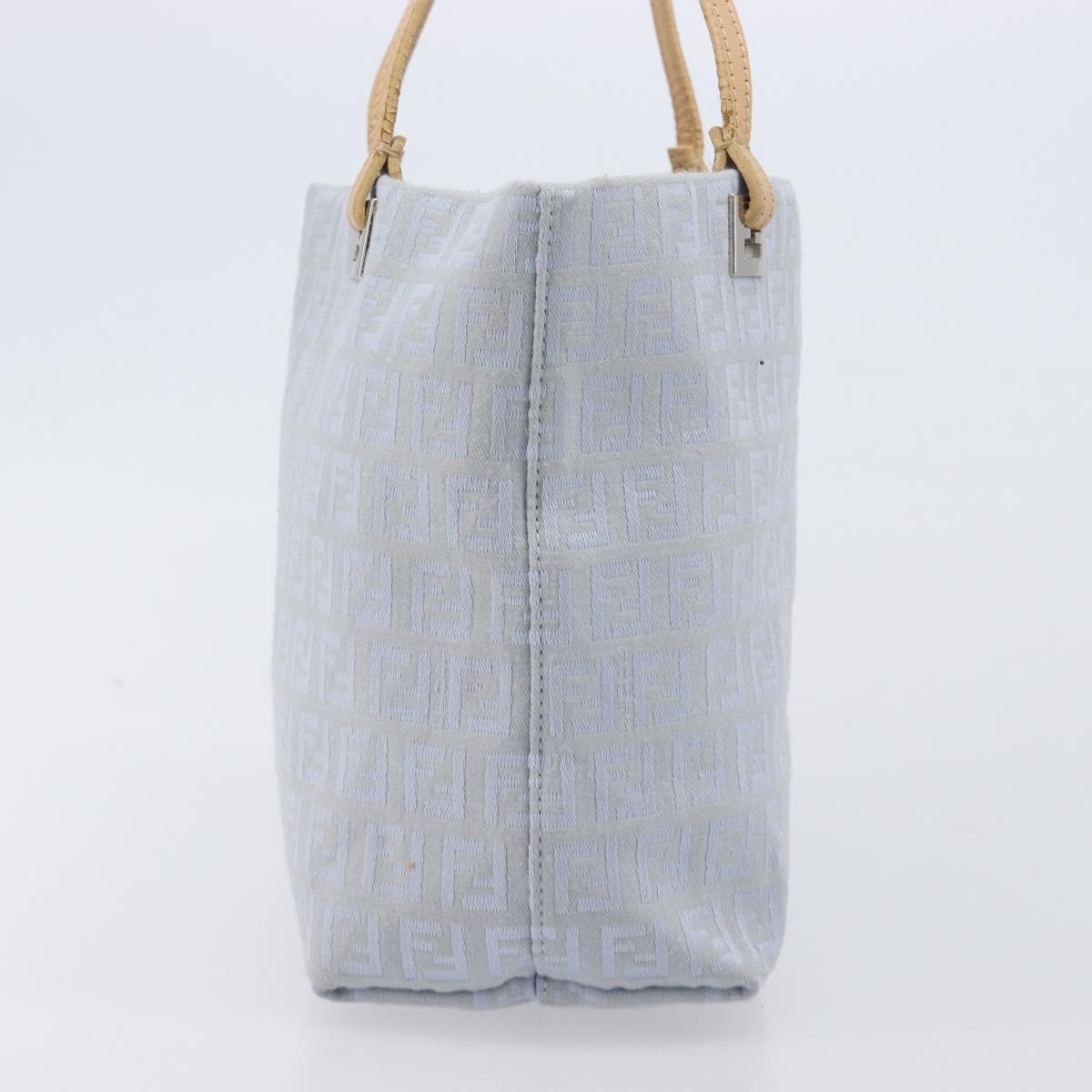 FENDI Zucchino Canvas Tote Bag Light Blue Silver 8BH079 Auth bs37243 - Jerrillo image 4