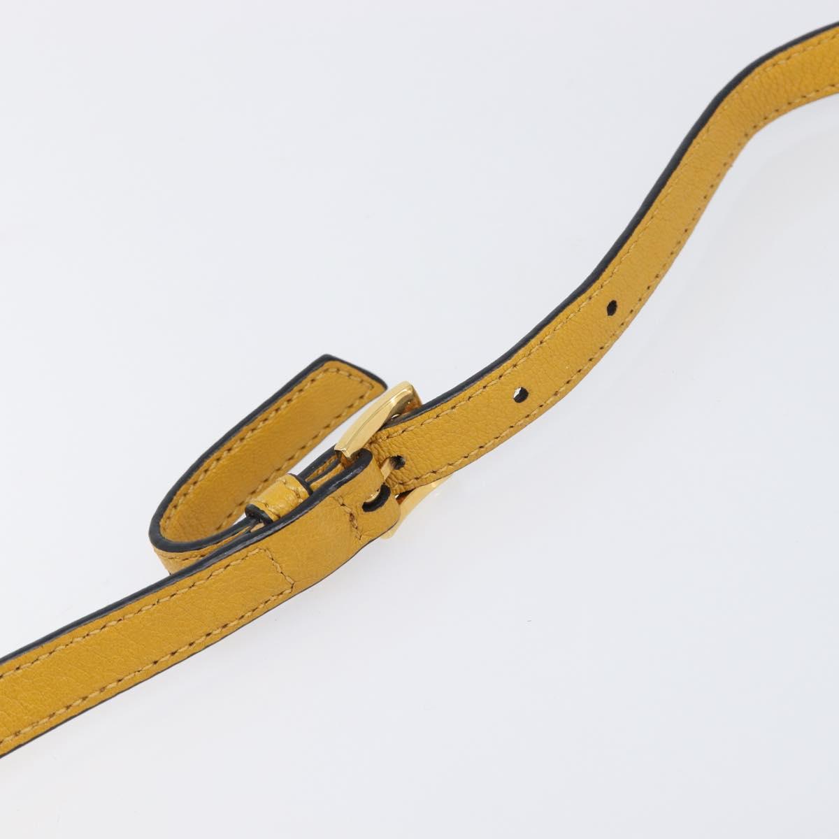 Miu Miu Hand Bag Leather 2way Yellow Gold Tone Auth bs37269A - Jerrillo image 9