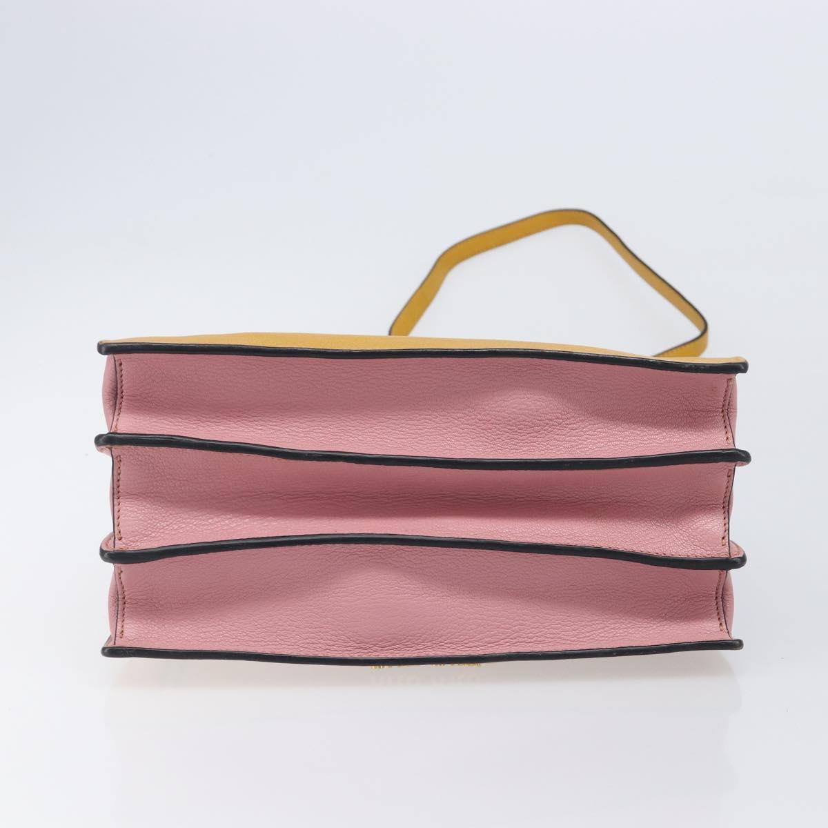 Miu Miu Hand Bag Leather 2way Yellow Gold Tone Auth bs37269A - Jerrillo image 5