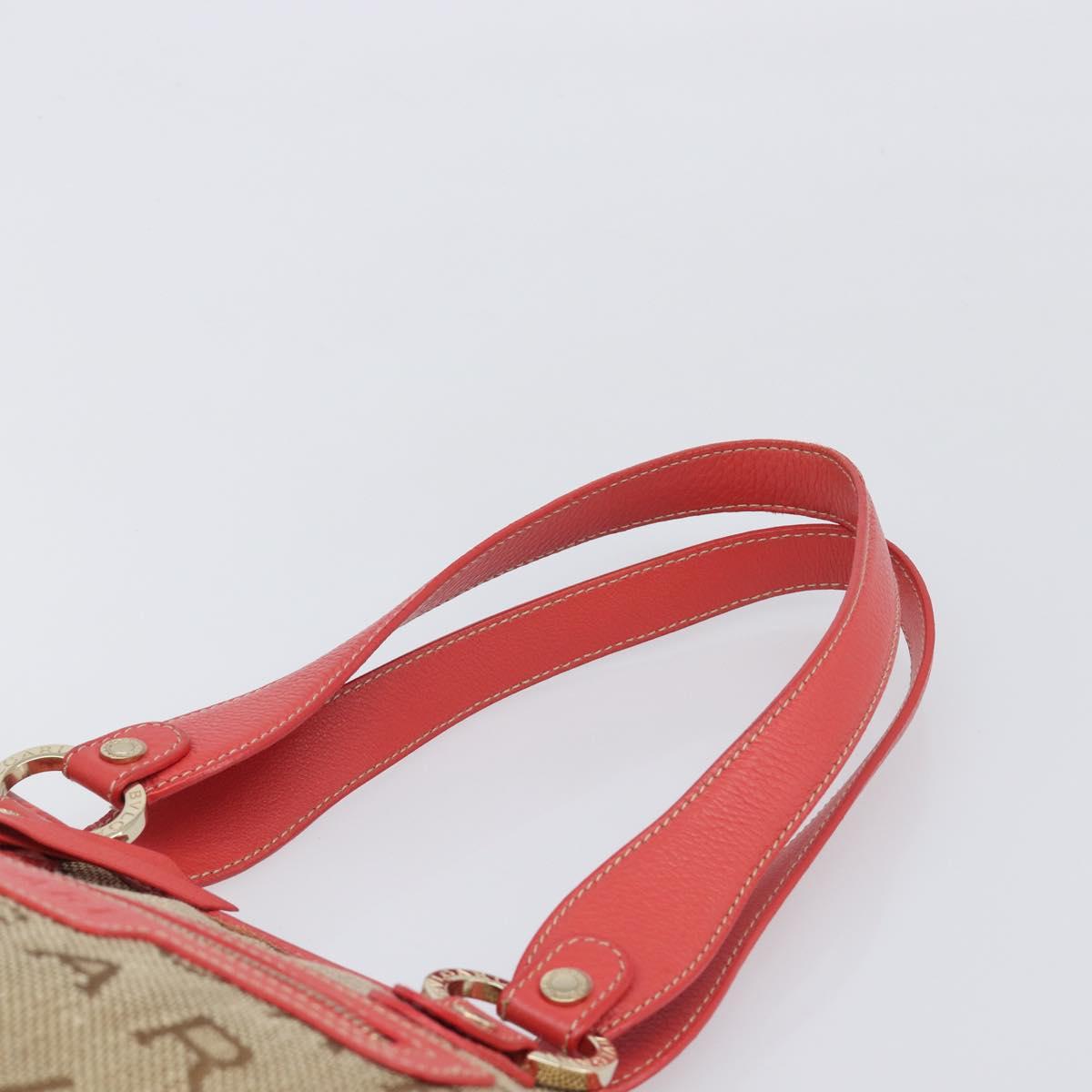 BVLGARI Tote Bag Canvas Beige Gold Auth bs37467A - Jerrillo image 8