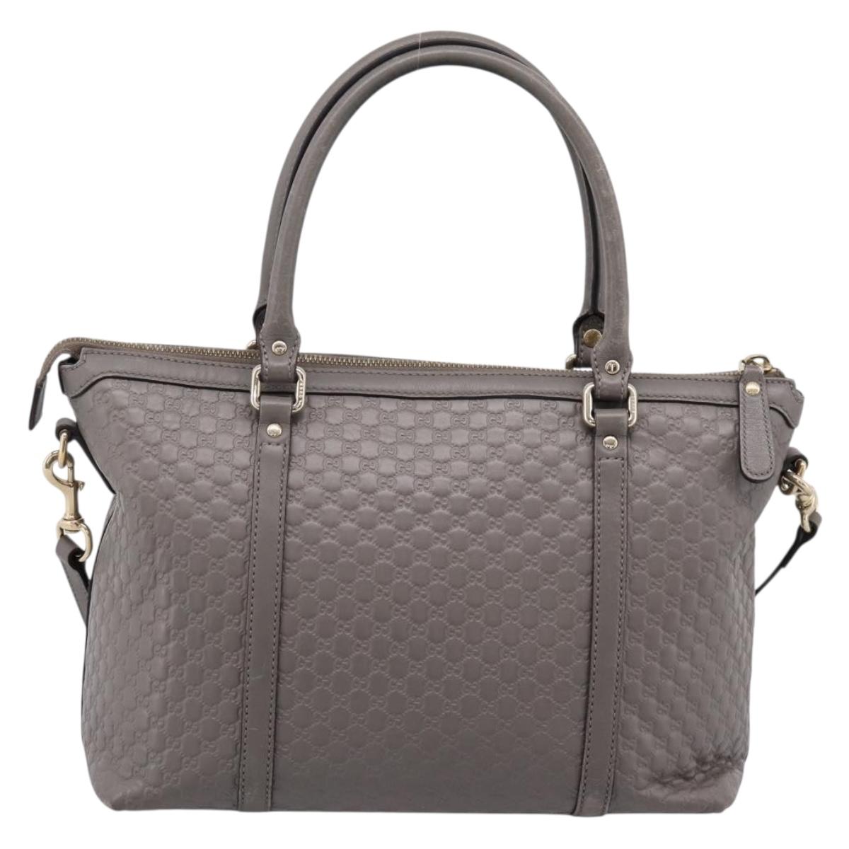 GUCCI Micro GG Canvas Guccissima Bag Leather 2way Outlet 449656 Auth ep15926 - Jerrillo image 2