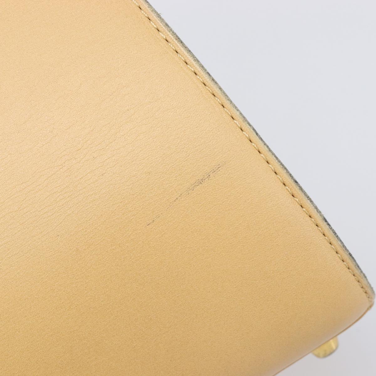 Christian Dior Hand Bag Leather Beige Gold Auth ep15958 - Jerrillo image 9