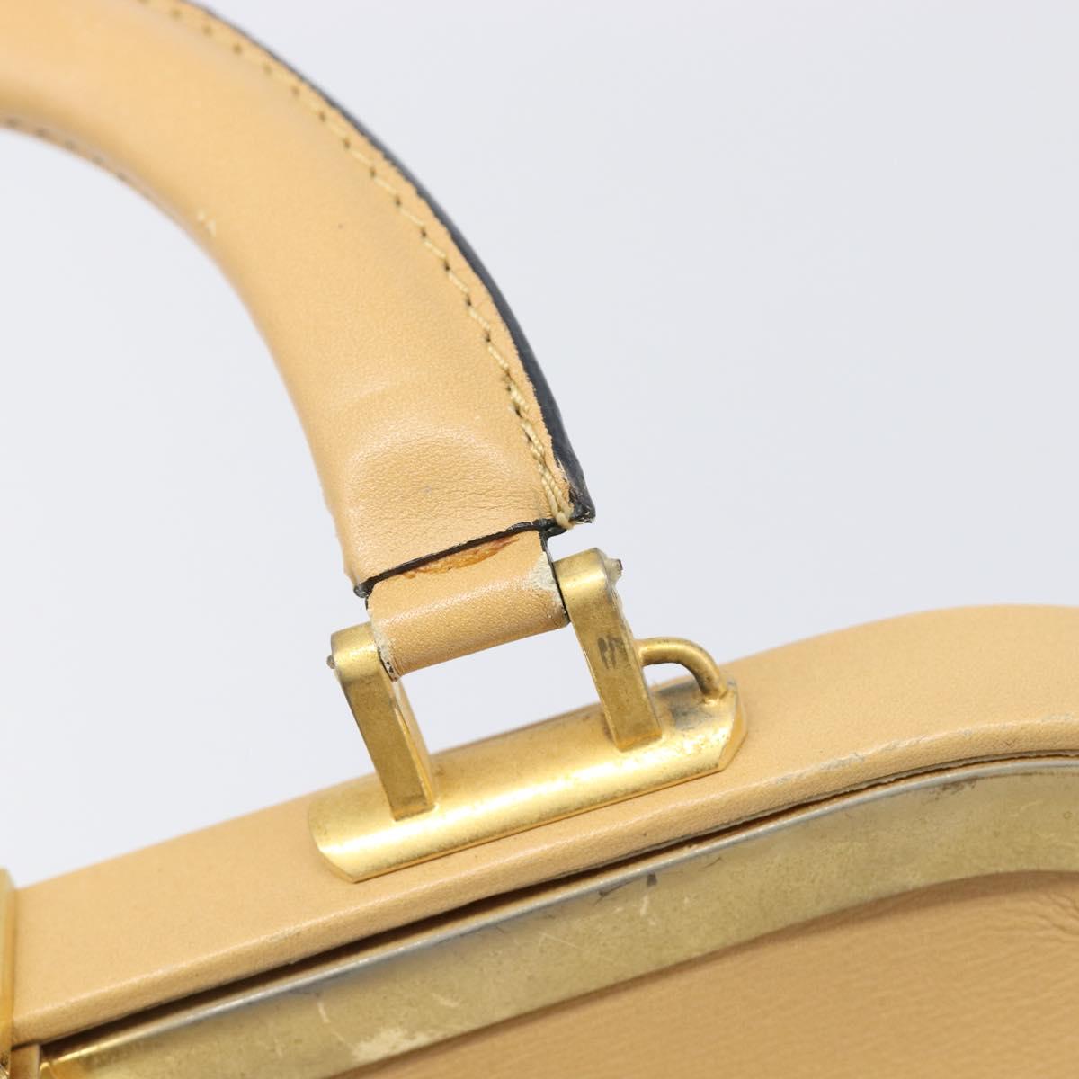 Christian Dior Hand Bag Leather Beige Gold Auth ep15958 - Jerrillo image 10
