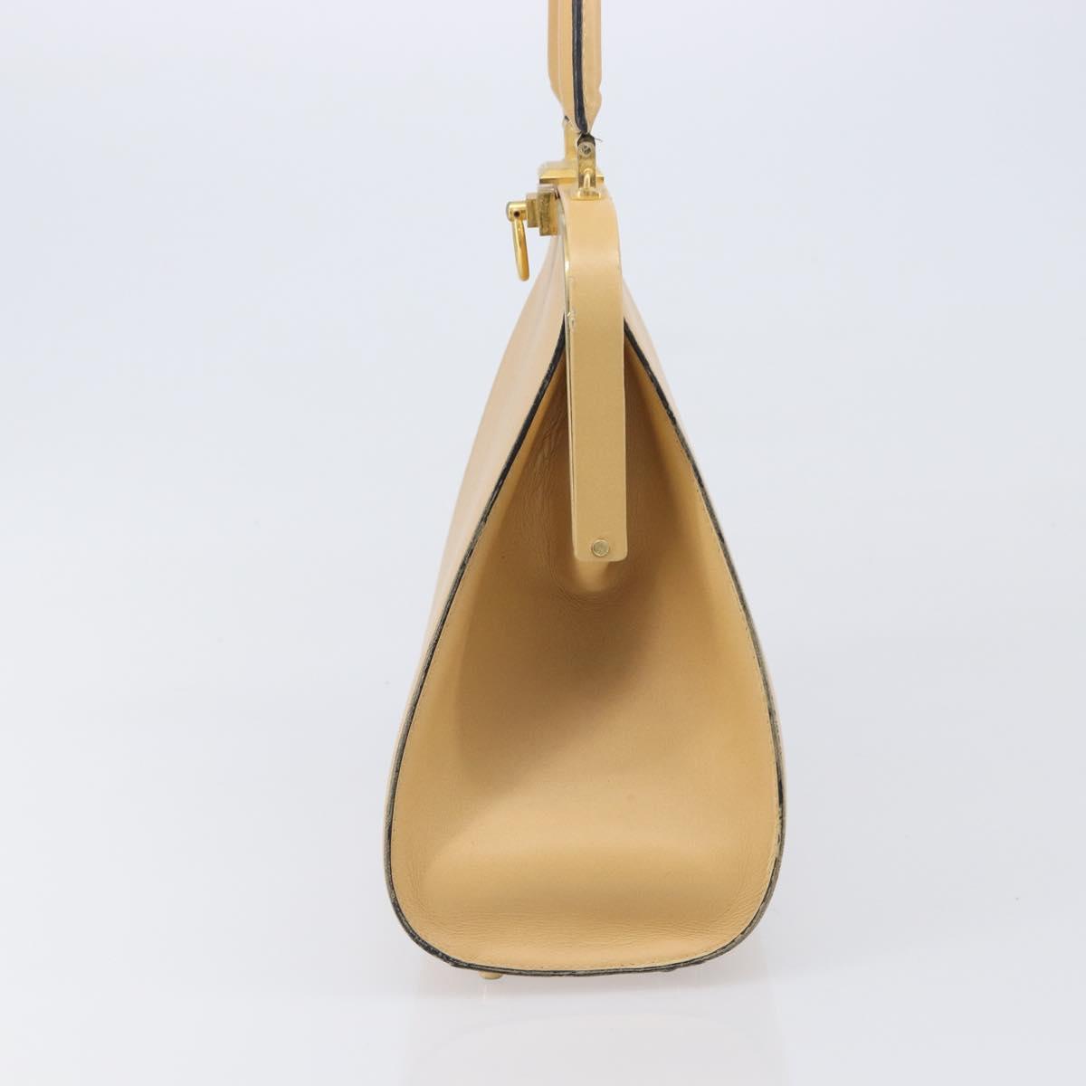 Christian Dior Hand Bag Leather Beige Gold Auth ep15958 - Jerrillo image 3