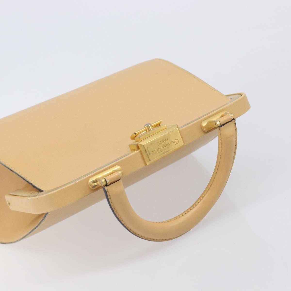 Christian Dior Hand Bag Leather Beige Gold Auth ep15958 - Jerrillo image 6