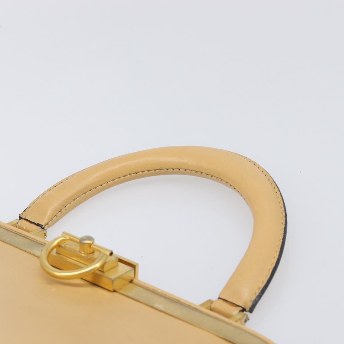 Christian Dior Hand Bag Leather Beige Gold Auth ep15958 - Jerrillo image 8