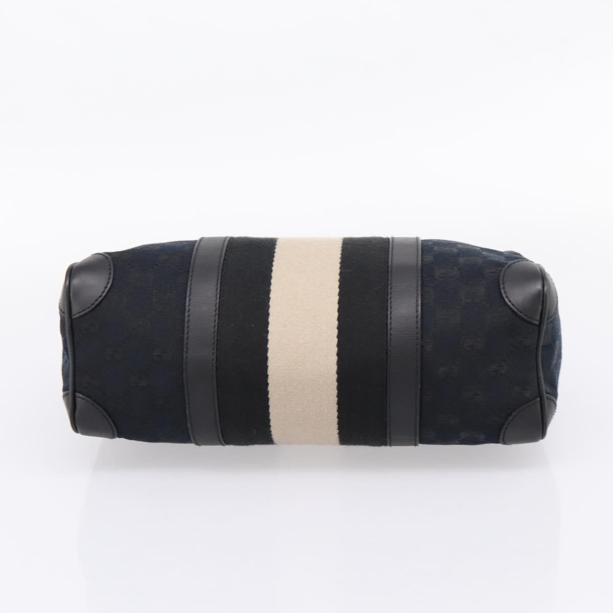 GUCCI GG Canvas Hand Bag Black Silver 000 0851 3754 Auth ep16134 - Jerrillo image 5