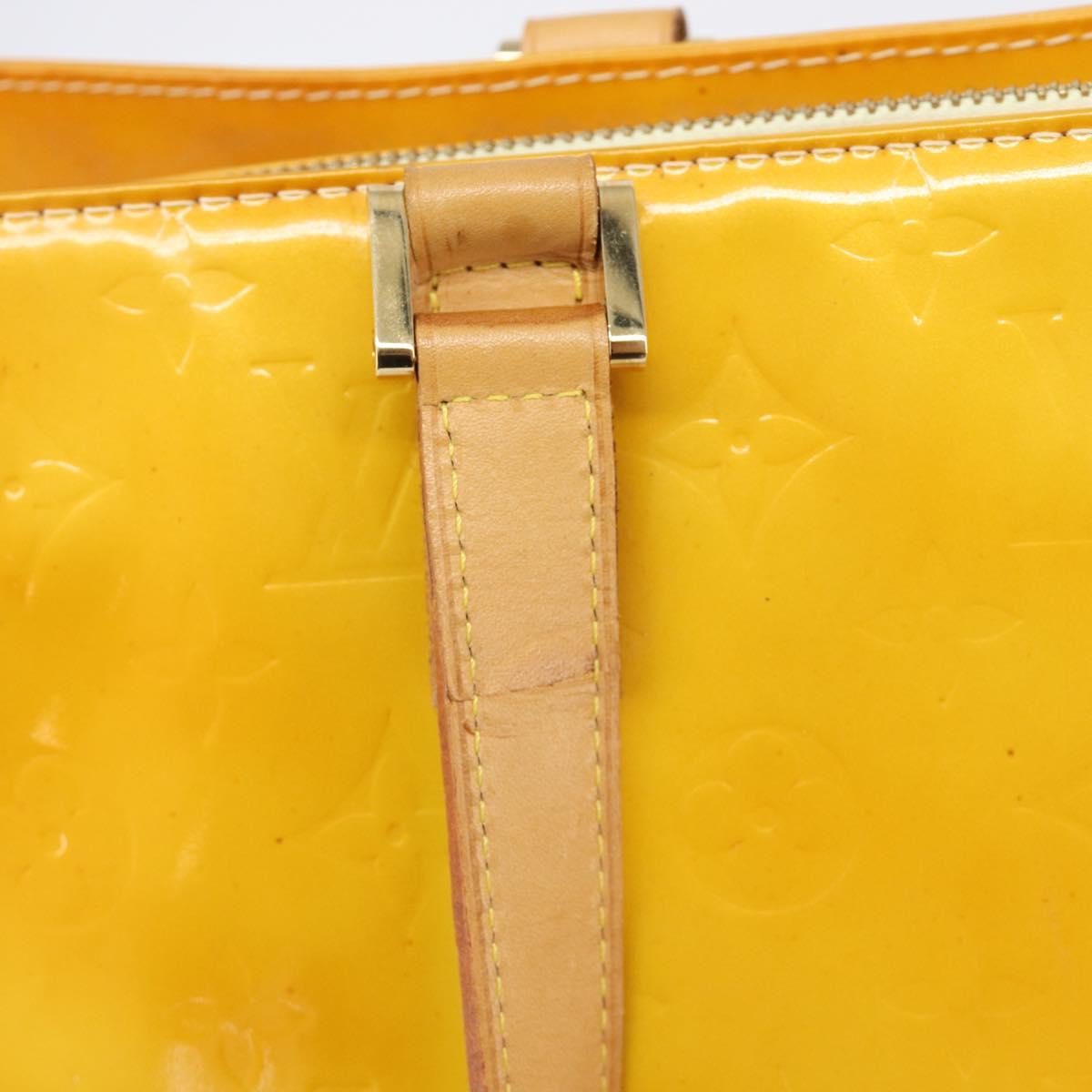 LOUIS VUITTON Monogram Vernis Columbus Tote Bag Lime Yellow M91047 Auth gh2358 - Jerrillo image 10