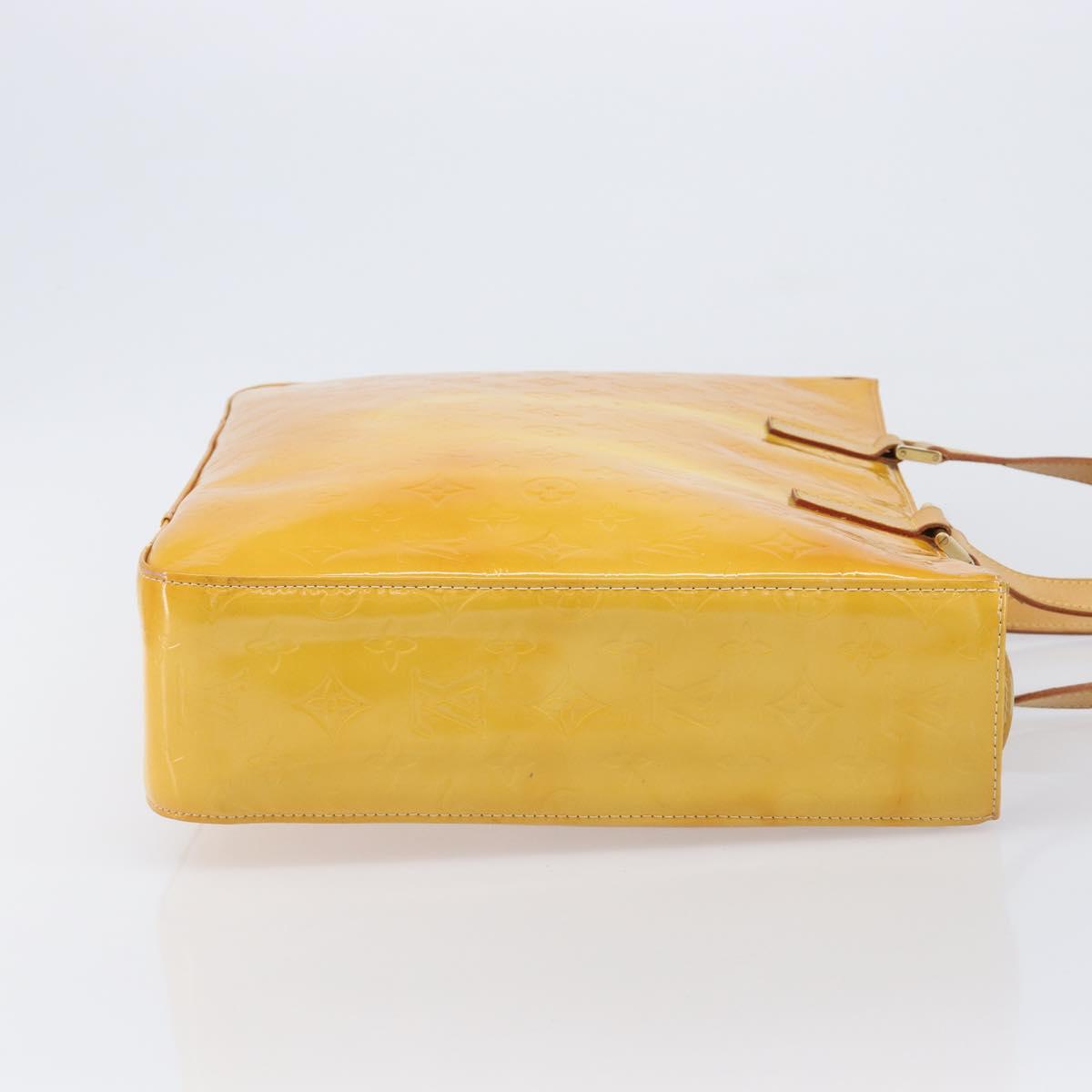 LOUIS VUITTON Monogram Vernis Columbus Tote Bag Lime Yellow M91047 Auth gh2358 - Jerrillo image 3