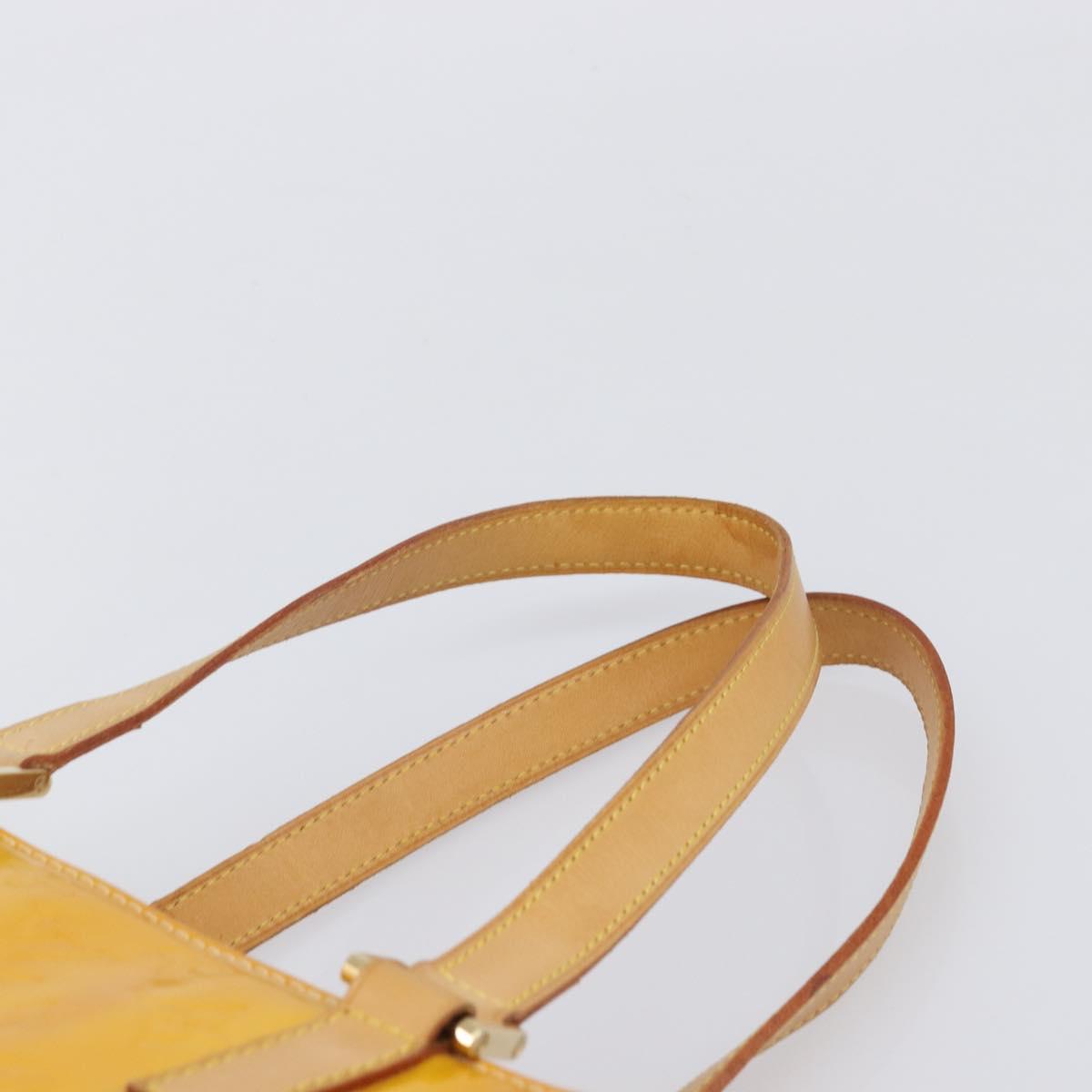 LOUIS VUITTON Monogram Vernis Columbus Tote Bag Lime Yellow M91047 Auth gh2358 - Jerrillo image 8