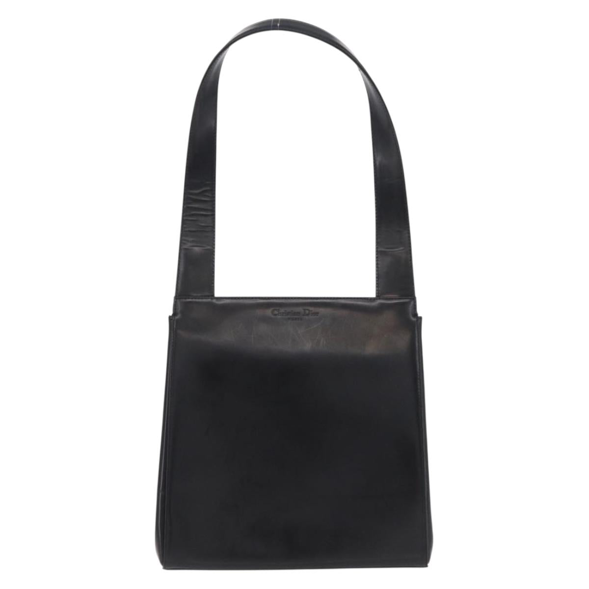 Christian Dior Shoulder Bag Patent Black Silver Auth gh2387 - Jerrillo image 3
