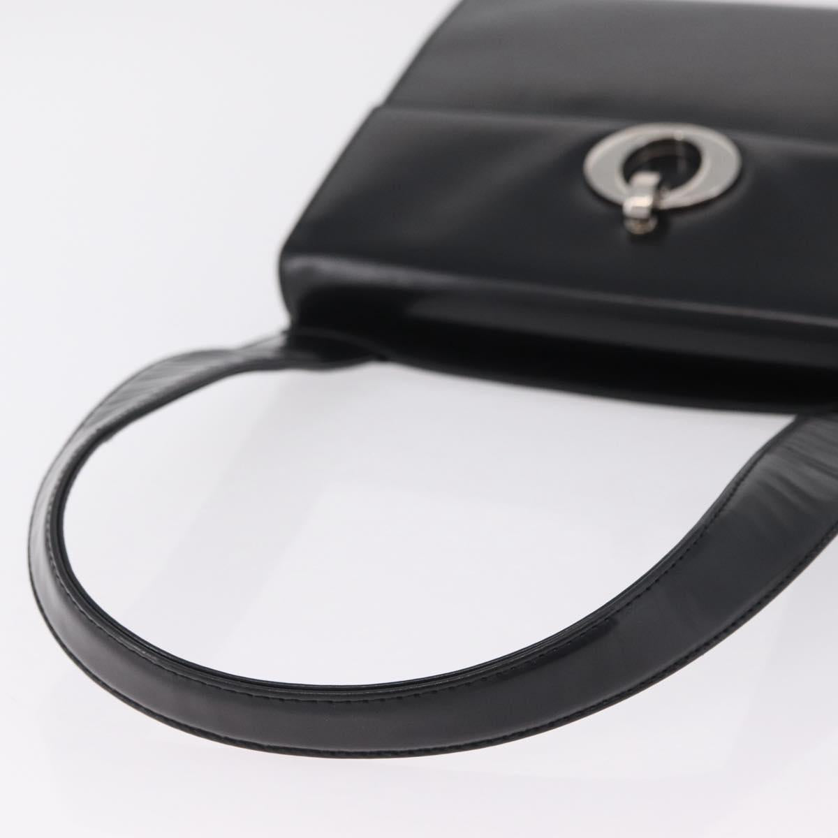 Christian Dior Shoulder Bag Patent Black Silver Auth gh2387 - Jerrillo image 7