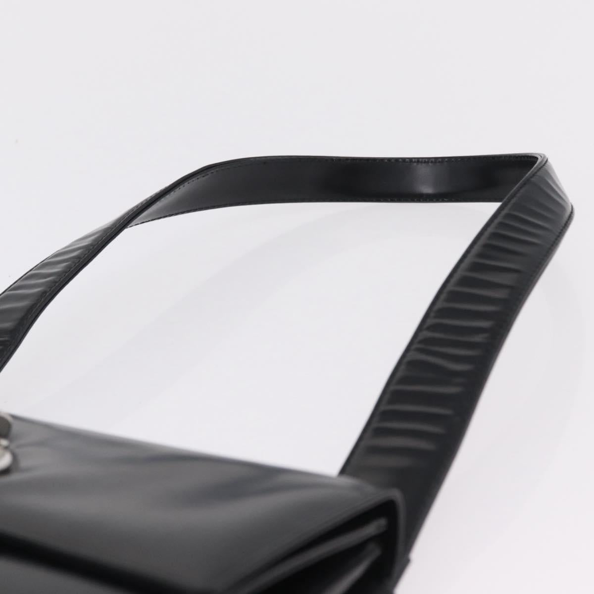 Christian Dior Shoulder Bag Patent Black Silver Auth gh2387 - Jerrillo image 8
