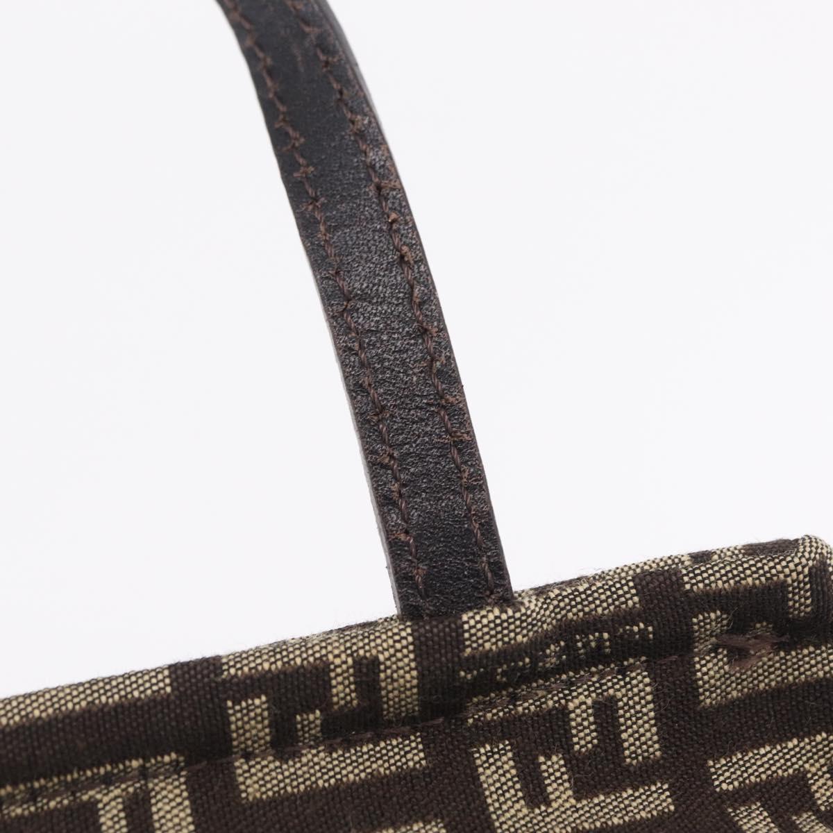 FENDI Zucchino Canvas Hand Bag Brown 8BN105 Auth ka6325 - Jerrillo image 9