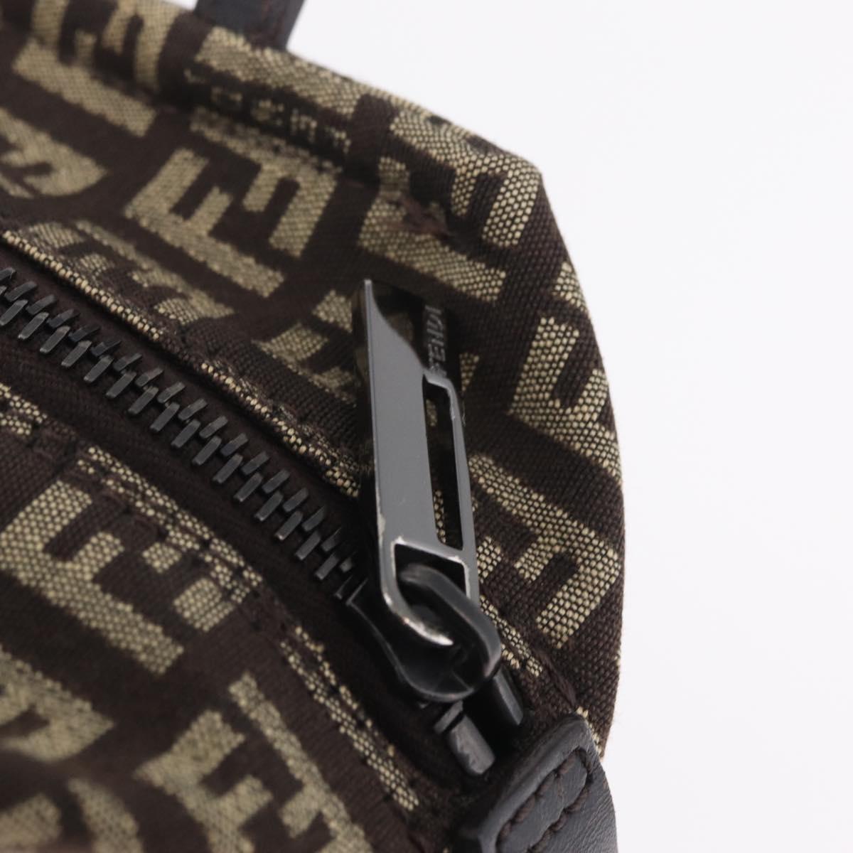 FENDI Zucchino Canvas Hand Bag Brown 8BN105 Auth ka6325 - Jerrillo image 10