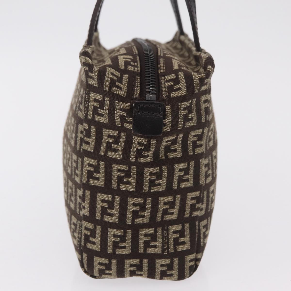 FENDI Zucchino Canvas Hand Bag Brown 8BN105 Auth ka6325 - Jerrillo image 3