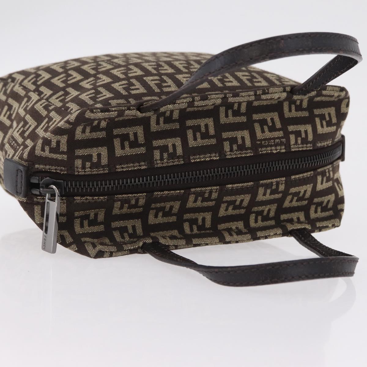 FENDI Zucchino Canvas Hand Bag Brown 8BN105 Auth ka6325 - Jerrillo image 6