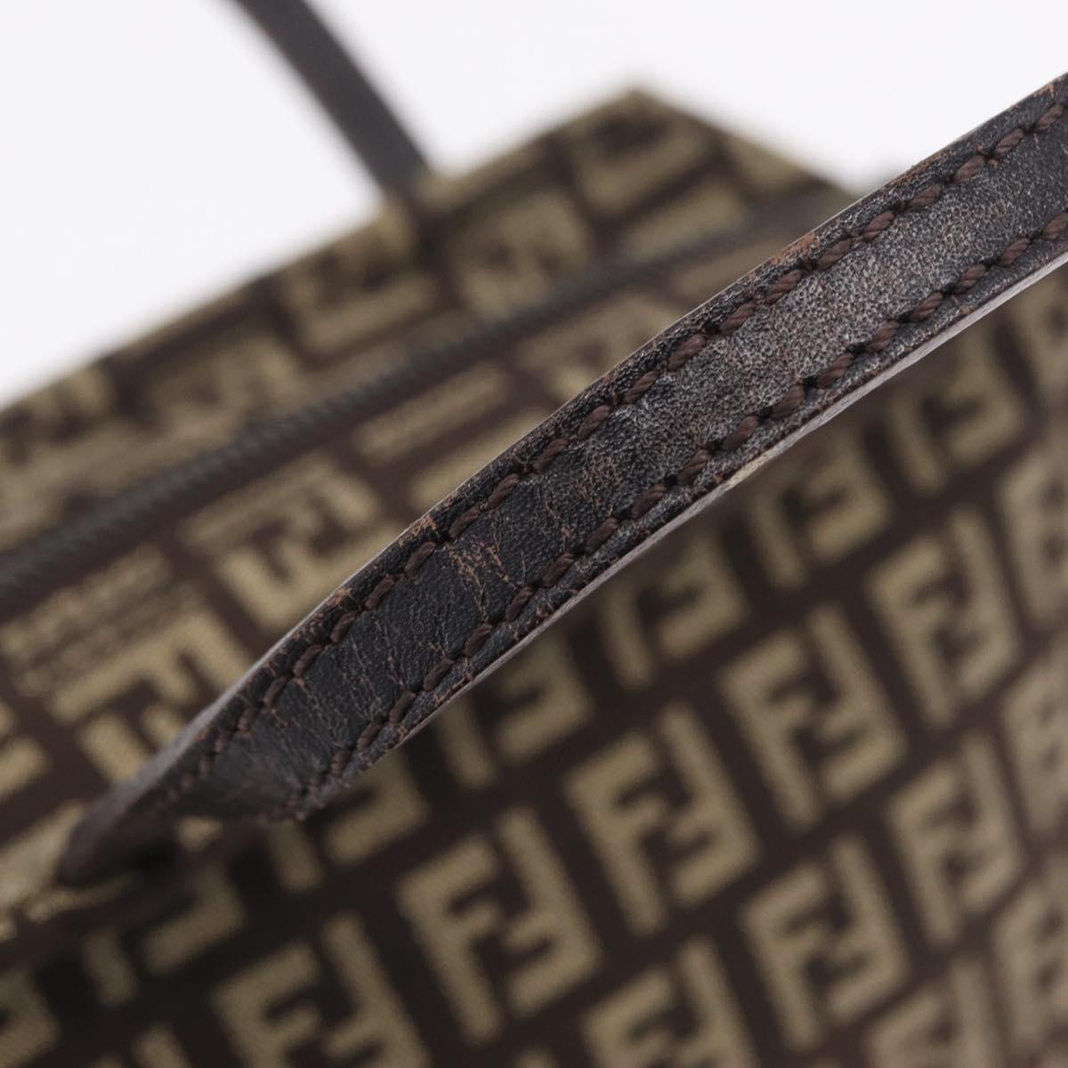 FENDI Zucchino Canvas Hand Bag Brown 8BN105 Auth ka6325 - Jerrillo image 8