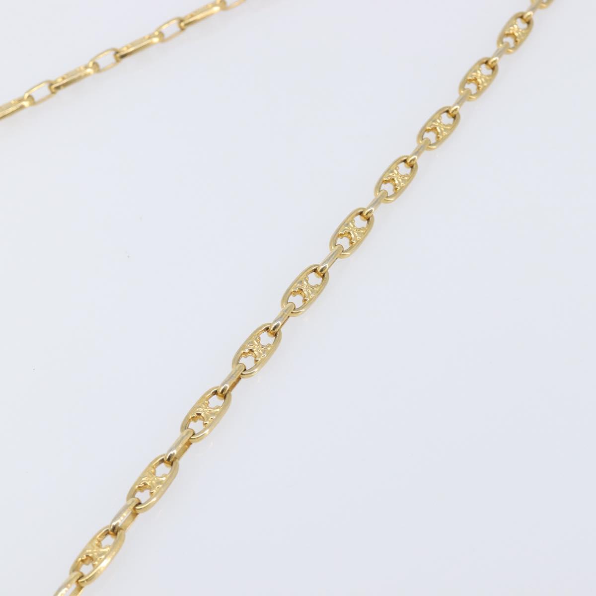 CELINE Chain Shoulder Bag Leather Black Gold Auth ka6346 - Jerrillo image 8