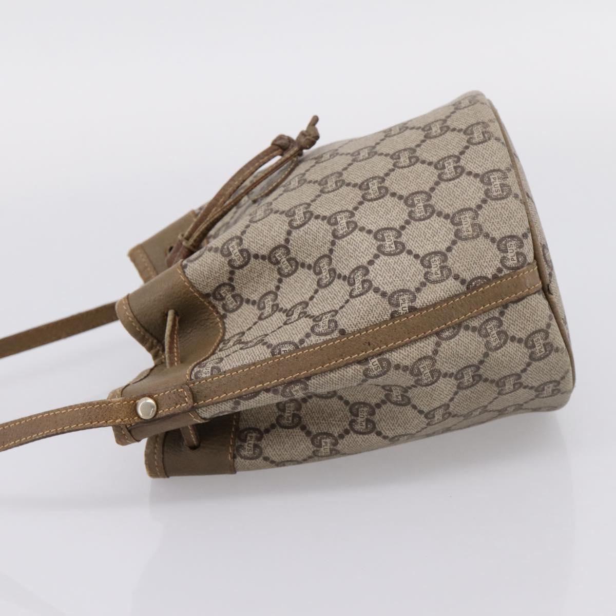GUCCI GG Plus Supreme Shoulder Bag PVC Beige Gold Auth ka6356 - Jerrillo image 4