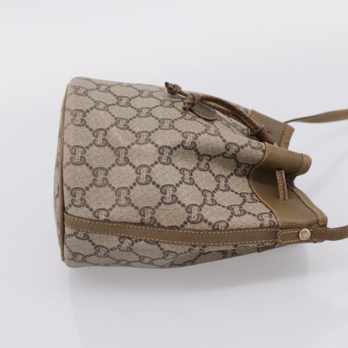 GUCCI GG Plus Supreme Shoulder Bag PVC Beige Gold Auth ka6356 - Jerrillo image 5