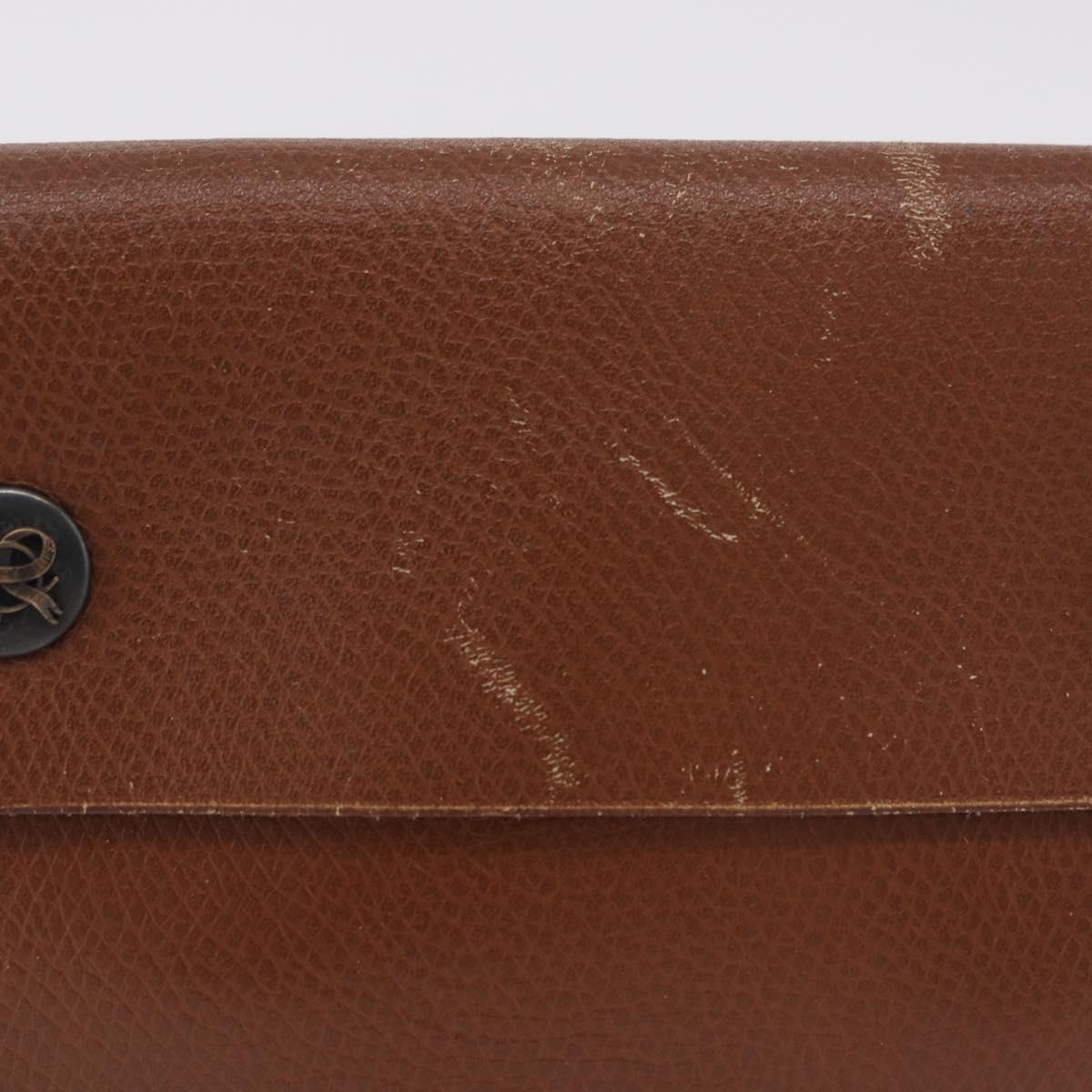 HERMES Pochette Green Leather Brown Auth ka6393 - Jerrillo image 2