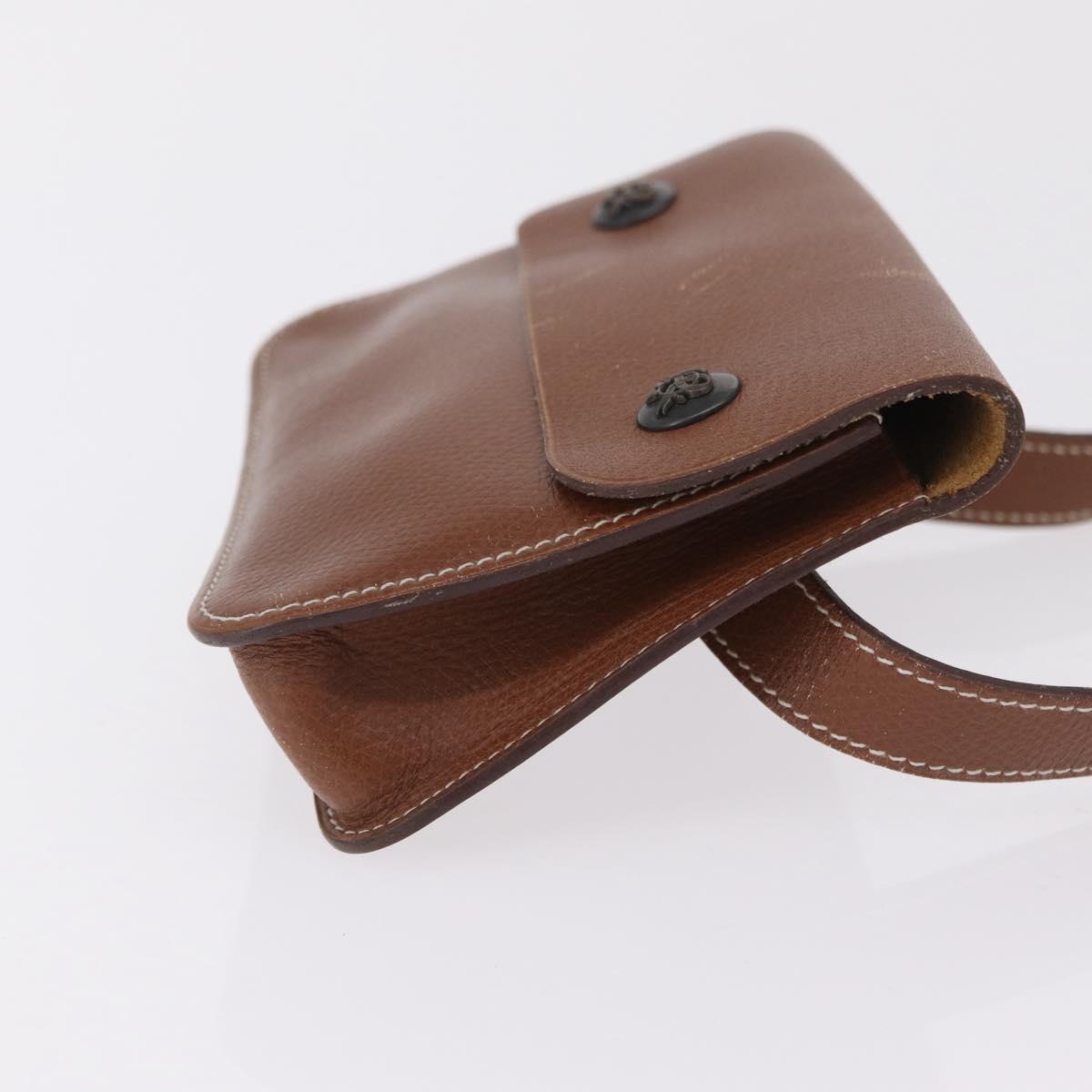 HERMES Pochette Green Leather Brown Auth ka6393 - Jerrillo image 5