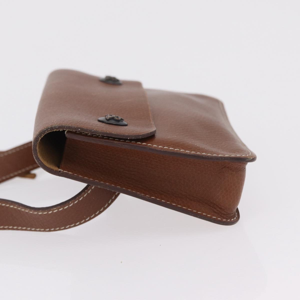 HERMES Pochette Green Leather Brown Auth ka6393 - Jerrillo image 6