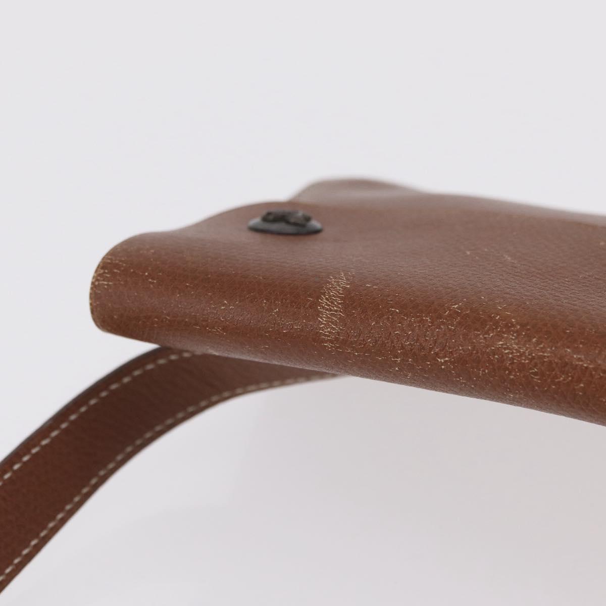 HERMES Pochette Green Leather Brown Auth ka6393 - Jerrillo image 9