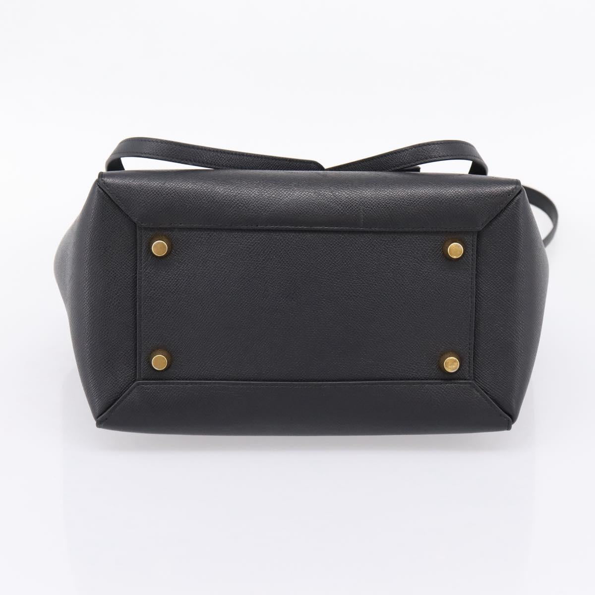 CELINE Belt Bag Hand Bag Leather 2way Black Gold Auth ka6406V - Jerrillo image 5