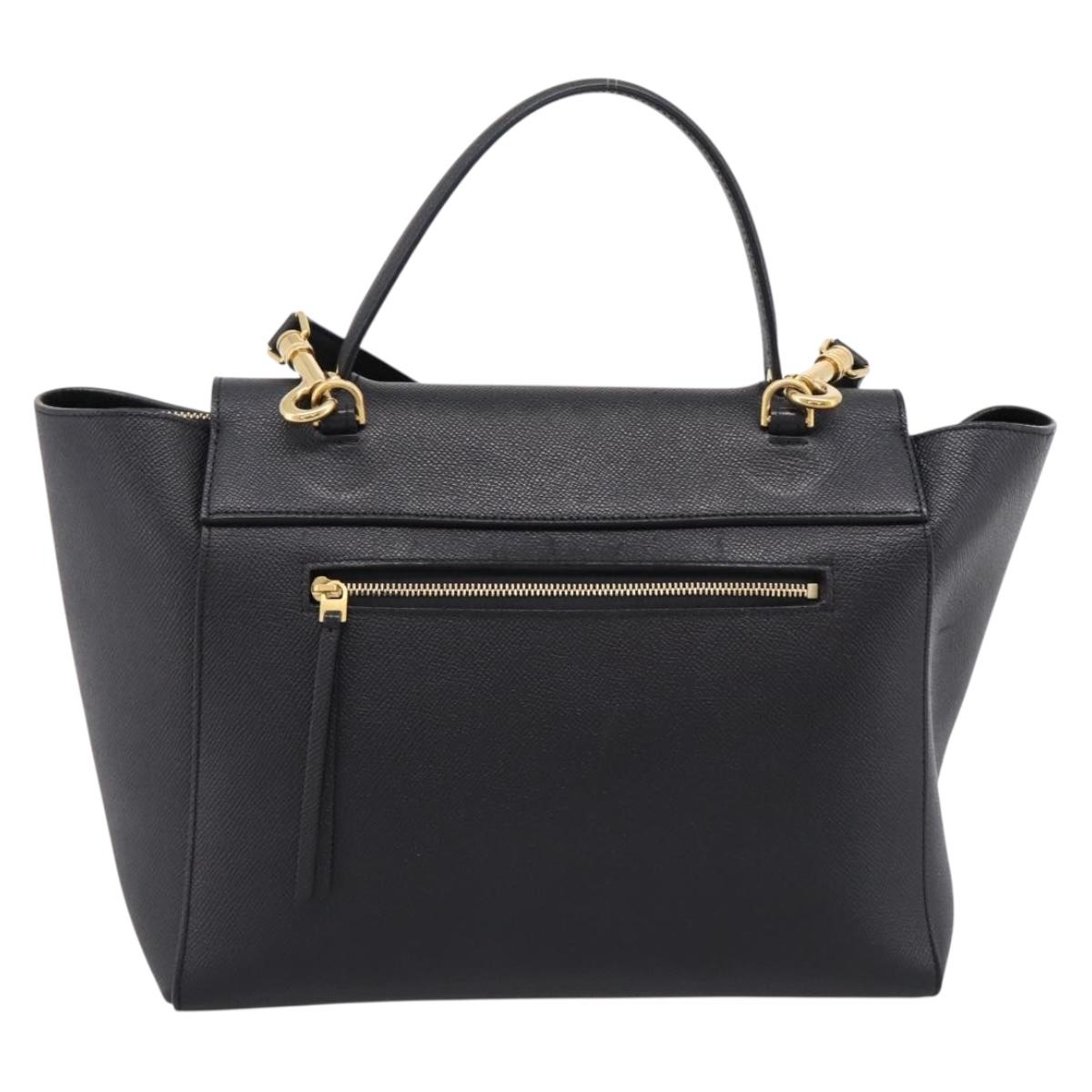 CELINE Belt Bag Hand Bag Leather 2way Black Gold Auth ka6406V - Jerrillo image 2