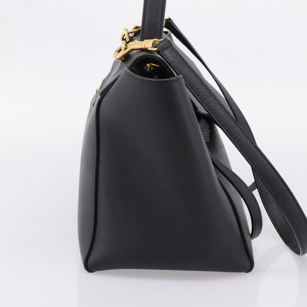 CELINE Belt Bag Hand Bag Leather 2way Black Gold Auth ka6406V - Jerrillo image 3