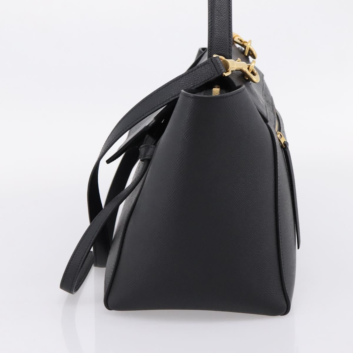 CELINE Belt Bag Hand Bag Leather 2way Black Gold Auth ka6406V - Jerrillo image 4